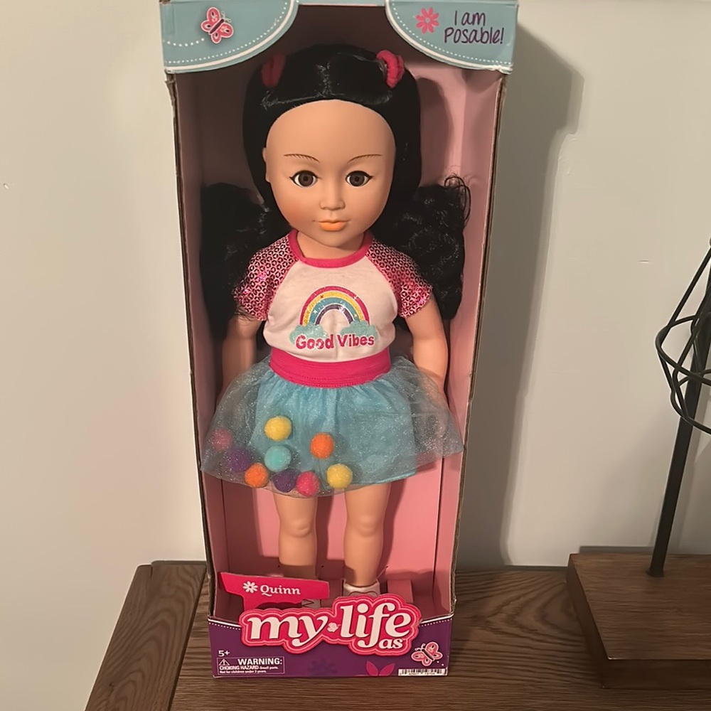 My Life. Quinn. New. Posable Doll with Rainbow Outfit